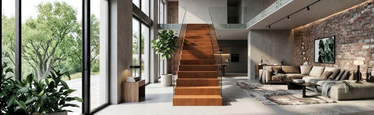 Maak een statement met cortenstalen trappen in je interieur - Doika