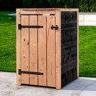 Cubierta para contenedor de basura 1x 240 litros 73x88x119 cm madera de douglas negra