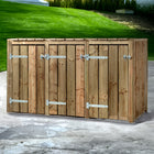 Abri pour poubelles 3x 240 litres 205x88x119cm Bois imprégné