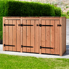 Abri pour poubelles 3x 240 litres 205x88x119 cm Bois Douglas