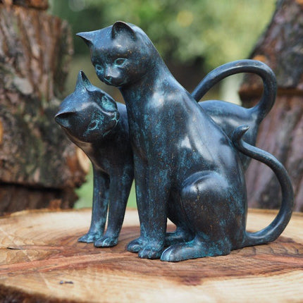 Bronzen beeld 2 Lieve poezen 30x20x33cm - Doika - Bronzen beeld - Doika - 5410807023501 - AN2350BR-VI