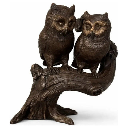 Bronzen Beeld 2 Uilen Op Boom Brons - Doika - Bronzen beeld - Thermobrass - 5410807008010 - BS0801B