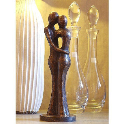 Bronzen beeld Abstract liefdespaar 34 cm, 32x11x11cm - Doika - Bronzen beeld - Doika - 5410807017180 - AN0718BR-BI