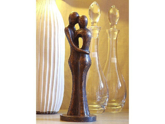 Bronzen beeld Abstract liefdespaar 34 cm, 32x11x11cm - Doika - Bronzen beeld - Doika - 5410807017180 - AN0718BR-BI