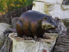 Bronzen beeld Bever 22x25x70cm 8kg - Doika - Bronzen beeld - Doika - 5410807180624 - B18062