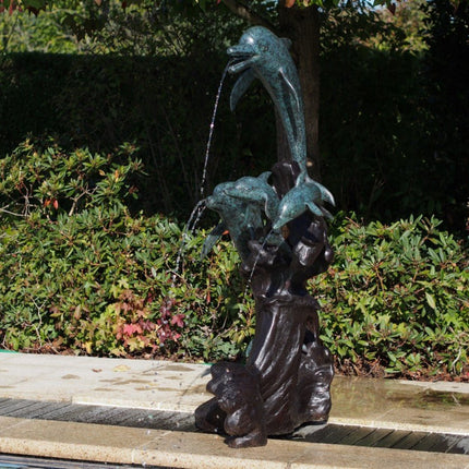 Bronzen beeld Dolfijnen familie 158x100x78cm 55kg - Doika - Bronzen beeld - Doika - 5410807560082 - B56008