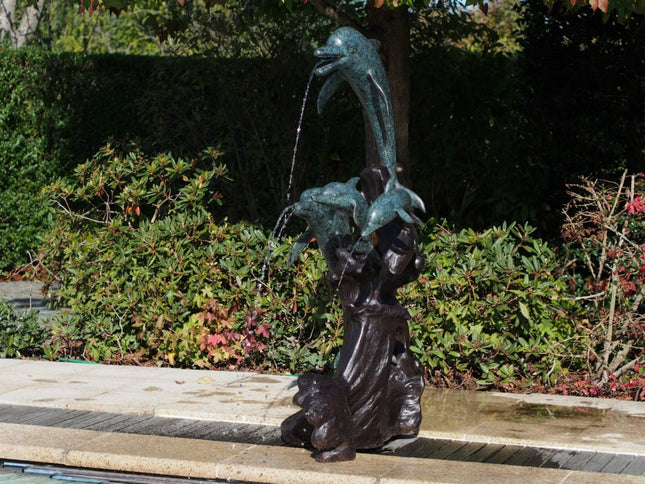 Bronzen beeld Dolfijnen familie 158x100x78cm 55kg - Doika - Bronzen beeld - Doika - 5410807560082 - B56008
