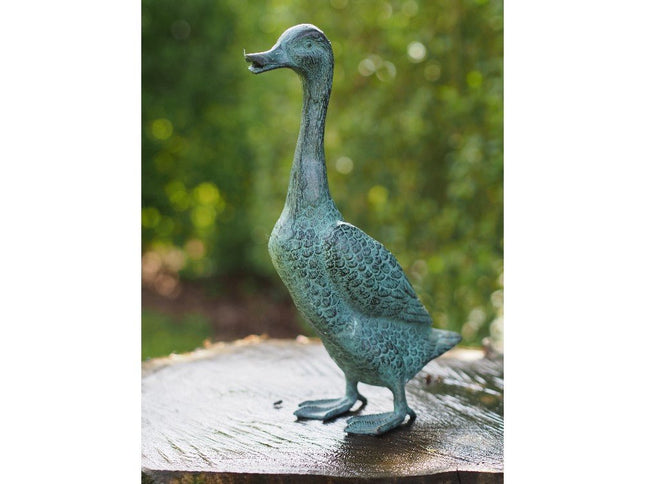 Bronzen beeld Eend met lange nek 35x10x25cm - Doika - Bronzen beeld - Doika - 5410807053904 - AN5390V