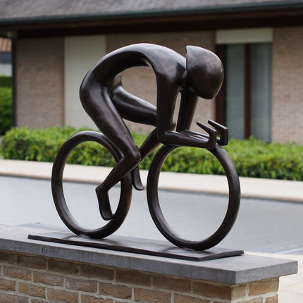 Bronzen beeld Fietser groot 84x28x100cm - Doika - Bronzen beeld - Doika - 5410807610992 - B1535