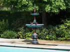 Bronzen beeld Fontein 2 Schalen met vogels 185x85x85cm - Doika - Bronzen beeld - Doika - 5410807571521 - B57152