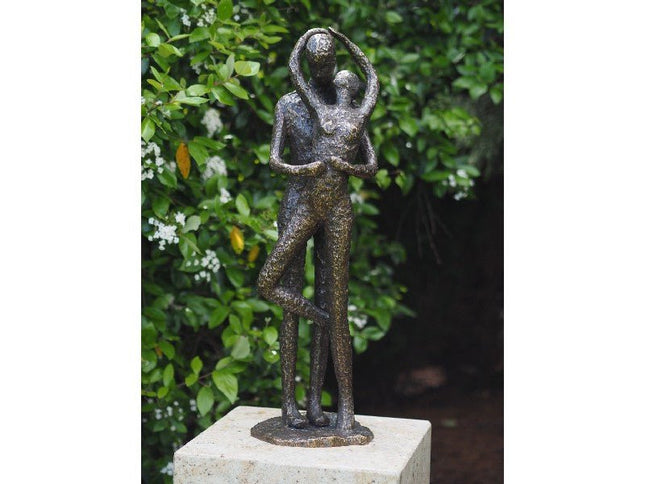 Bronzen beeld Groot kussend liefdespaar 78x24x25cm - Doika - Bronzen beeld - Doika - 5410807016169 - AN1616BR-BI