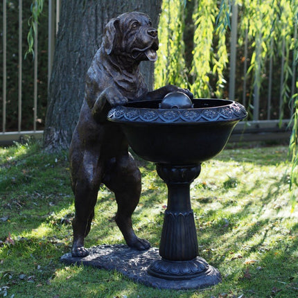 Bronzen beeld Hond met fontein 115x60x100cm 65kg - Doika - Bronzen beeld - Doika - 5410807014356 - B1435