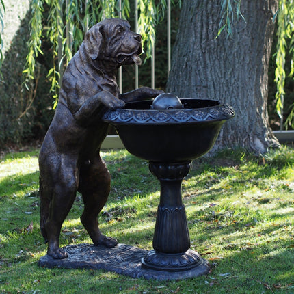 Bronzen beeld Hond met fontein 115x60x100cm 65kg - Doika - Bronzen beeld - Doika - 5410807014356 - B1435