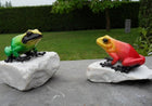 Bronzen beeld Kikker op rots 7x8x7cm - Doika - Bronzen beeld - Doika - 5410807010716 - AN1071BR-C