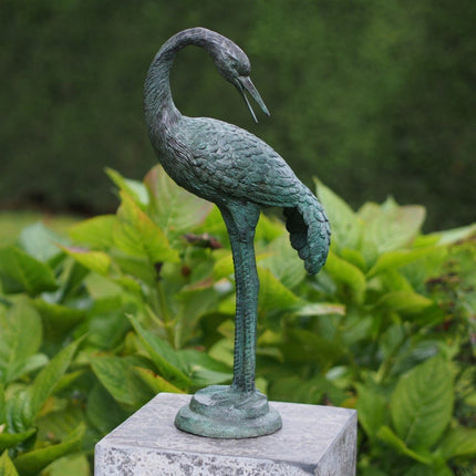 Bronzen beeld Kleine kraanvogel gebogen 47x13x23cm - Doika - Bronzen beeld - Doika - 5410807117927 - AN1179BR-V-2