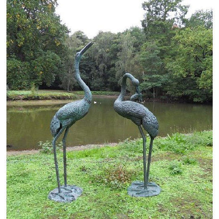 Bronzen beeld Kraanvogel fontein 1,83 m 183x51x61cm 20kg - Doika - Bronzen beeld - Doika - 5410807905715 - B571