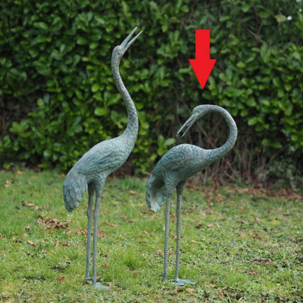 Bronzen beeld Kraanvogel hoofd naar beneden 75x15x40cm - Doika - Bronzen beeld - Doika - 5410807094716 - AN9471BR-V-F