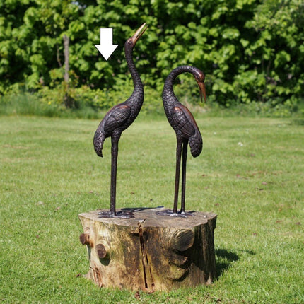 Bronzen beeld Kraanvogel naar beneden 61x14x20cm - Doika - Bronzen beeld - Doika - 5410807043424 - BS4342B