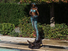Bronzen beeld Mermaid with shell fountain 173x55x72cm 48kg - Doika - Bronzen beeld - Doika - 5410807840573 - B84057