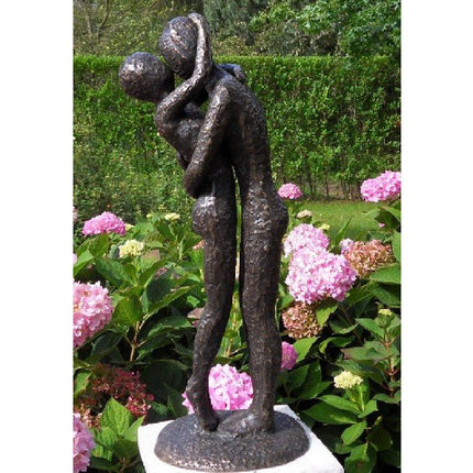 Bronzen beeld Modern liefdespaar 48x19x20cm - Doika - Bronzen beeld - Doika - 5410807017289 - AN1728BR-BI