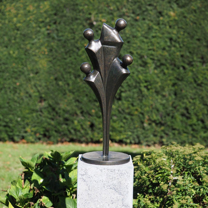 Bronzen beeld Moderne familie van 4 h 65 cm 65x23x23cm - Doika - Bronzen beeld - Doika - 5410807027554 - AN2755BR-BI