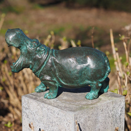 Bronzen beeld Nijlpaard 25x13x36cm - Doika - Bronzen beeld - Doika - 5410807011645 - BS1164V