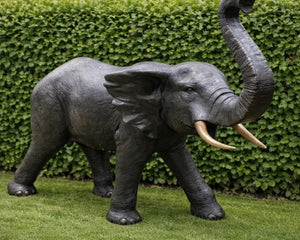 Bronzen beeld Olifant Met Slurf Naar Voor 190x68x150 cm - Doika - Bronzen beeld - Thermobrass - 5410807015605 - B1560