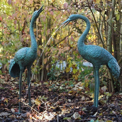 Bronzen beeld Paar kraanvogels 98x24x53cm - Doika - Bronzen beeld - Doika - 5410807011782 - AN1178BR-V-F