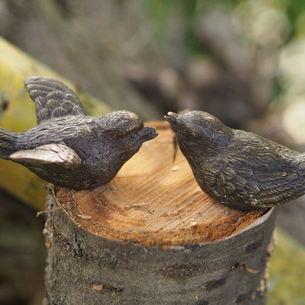 Bronzen beeld Paar vogeltjes 3x6x7cm - Doika - Bronzen beeld - Doika - 5410807014936 - AN1493BRW-B