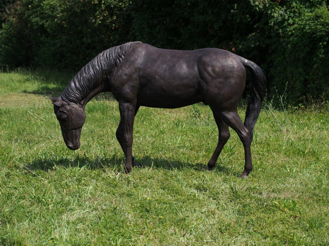 Bronzen beeld Paard hoofd naar omlaag 150x55x230cm 300kg - Doika - Bronzen beeld - Doika - 5410807011553 - B1155R