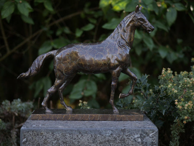 Bronzen beeld Paard hot patina 37x14x44cm - Doika - Bronzen beeld - Doika - 5410807025635 - AN2563BRW-HP