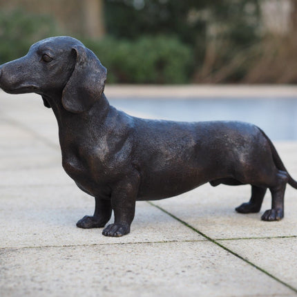 Bronzen beeld Tekkel 33x17x69cm - Doika - Bronzen beeld - Doika - 5410807014707 - B1470