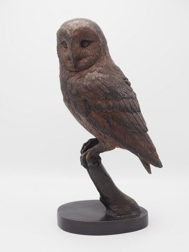 Bronzen beeld Uil op tak 43x13x16cm - Doika - Bronzen beeld - Doika - 5410807014288 - BS1428B