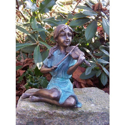 Bronzen beeld Vioolspeelster 15x9x12cm - Doika - Bronzen beeld - Doika - 5410807015001 - AN1500BRW-V