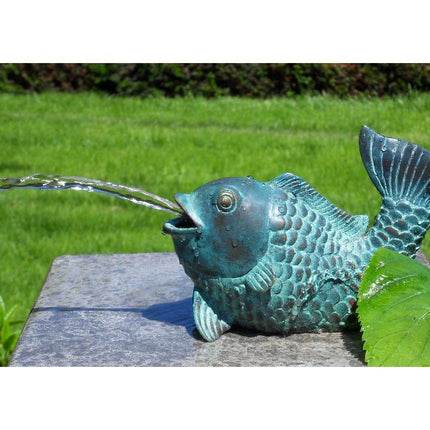 Bronzen beeld Vis fontein 11x6x18cm - Doika - Bronzen beeld - Doika - 5410807011409 - AN1140BR-V-F
