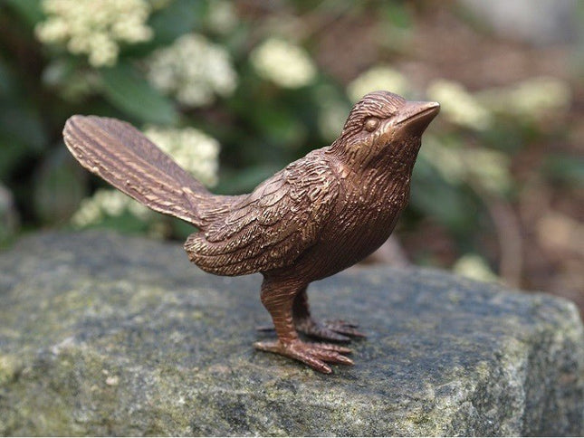 Bronzen beeld Vogel 8x4x12cm - Doika - Bronzen beeld - Doika - 5410807010884 - GA1088BR-B