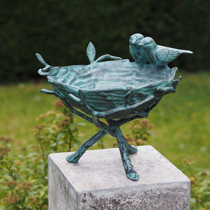 Bronzen beeld Vogelbad 29x31x37cm - Doika - Bronzen beeld - Doika - 5410807918159 - GA1815BR-V