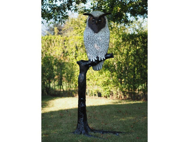 Bronzen beeld Witte Uil op tak 176x84x107cm 40kg - Doika - Bronzen beeld - Doika - 5410807074909 - B57490NC