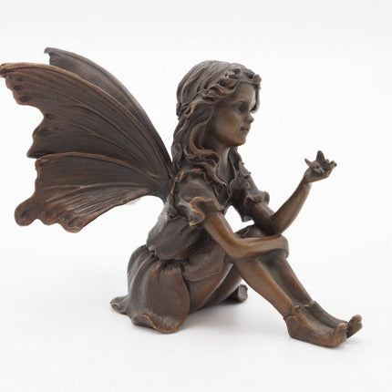 Bronzen beeld Zittend elfje 10x5x14cm - Doika - Bronzen beeld - Doika - 5410807012260 - AN1226BR-B