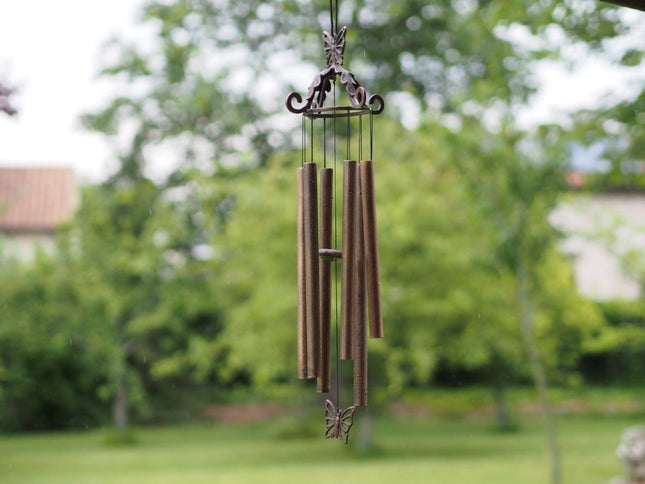Bronzen Windgong 70 cm, met vlinder 60x17x17cm - Doika - Windgong - Doika - 5410807101643 - WC0164BR-B