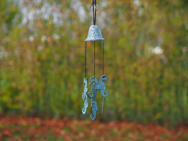Bronzen Windgong zeepaardjes 30x8x8cm - Doika - Windgong - Doika - 5410807100950 - WC0095BR-V