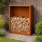 Cortenstalen houtopslag met achterwand 100x38,5x150 cm - Doika - Houtopslag - Geroba -  - EguraAWC3