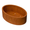 Ellipsvormige cortenstalen plantenbak met bodem 120x80x40 cm - Doika - Plantenbak - Geroba - 5404033116397 - OvaluBC1