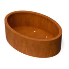 Ellipsvormige cortenstalen plantenbak met bodem 120x80x40 cm - Doika - Plantenbak - Geroba - 5404033116397 - OvaluBC1