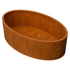 Ellipsvormige cortenstalen plantenbak met bodem 200x120x60 cm - Doika - Plantenbak - Geroba - 5404033116403 - OvaluBC2