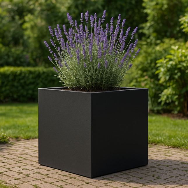 GARDRA Polyester plantenbak 100x100x100 cm - Zwartgrijs (RAL 7021) - Doika - Plantenbak - GARDRA -  - DOIKA-AP-06-RAL-7021