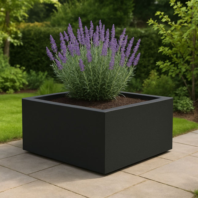 GARDRA Polyester plantenbak 100x100x40 cm - Gitzwart (RAL 9005) - Doika - Plantenbak - GARDRA -  - DOIKA-AP-06.3-RAL-9005