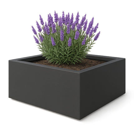 GARDRA Polyester plantenbak 100x100x40 cm - Zwartgrijs (RAL 7021) - Doika - Plantenbak - GARDRA -  - DOIKA-AP-06.3-RAL-7021