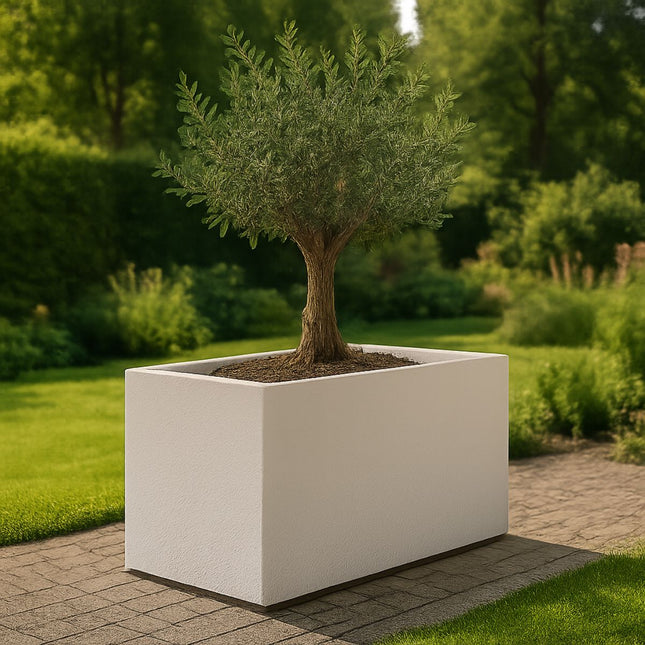 GARDRA Polyester plantenbak 100x40x40 cm - Zuiver Wit (RAL 9010) - Doika - Plantenbak - GARDRA -  - DOIKA-BP-06-RAL-9010