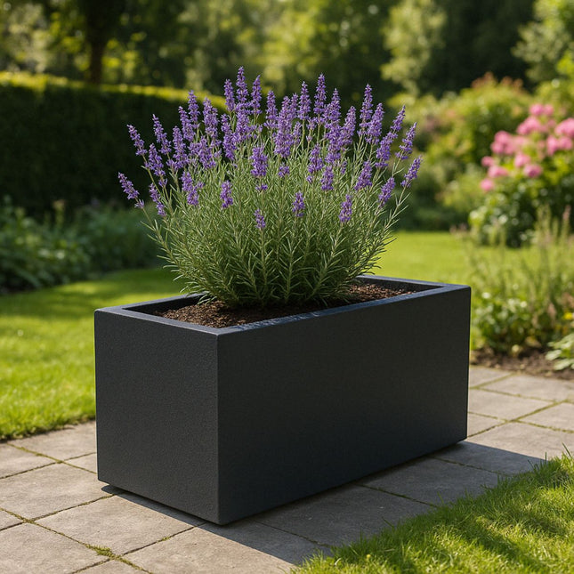 GARDRA Polyester plantenbak 100x40x40 cm - Zwartgrijs (RAL 7021) - Doika - Plantenbak - GARDRA -  - DOIKA-BP-06-RAL-7021